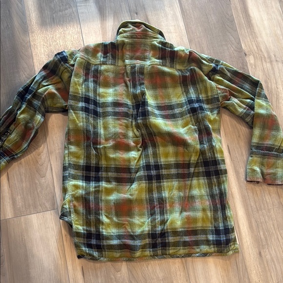 Free People We The Free Izzie Cargo Shirt - Flannel Flannel Shirt in Green - Picture 4 of 5